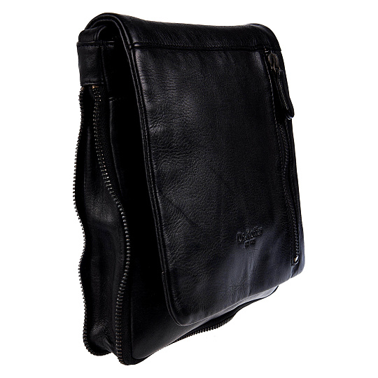 Сумка через плечо Dr.Koffer из натуральной кожи черная