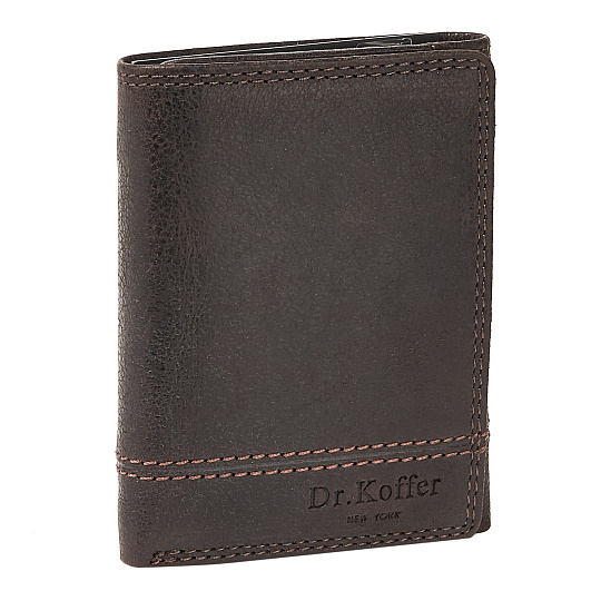 Портмоне Dr.Koffer из натуральной кожи коричневое