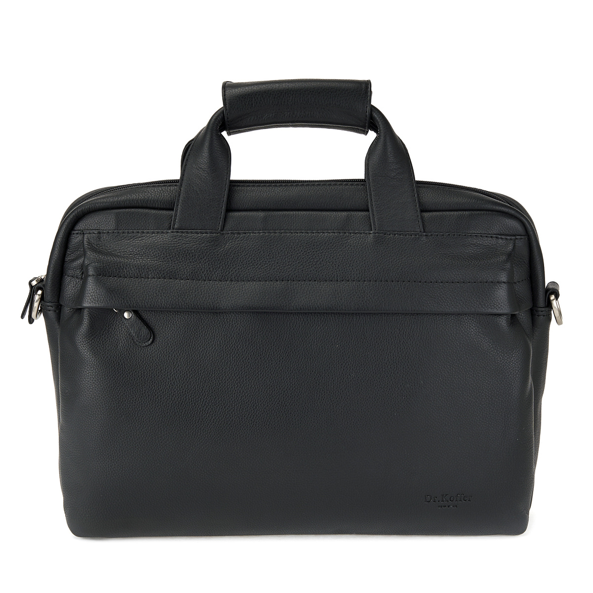 Деловая сумка Dr.Koffer из натуральной кожи черная