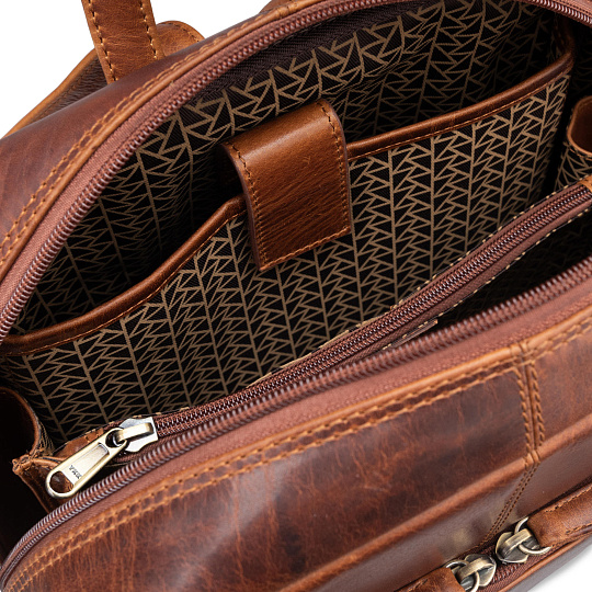 Рюкзак Dr.Koffer из натуральной кожи светло-коричневый