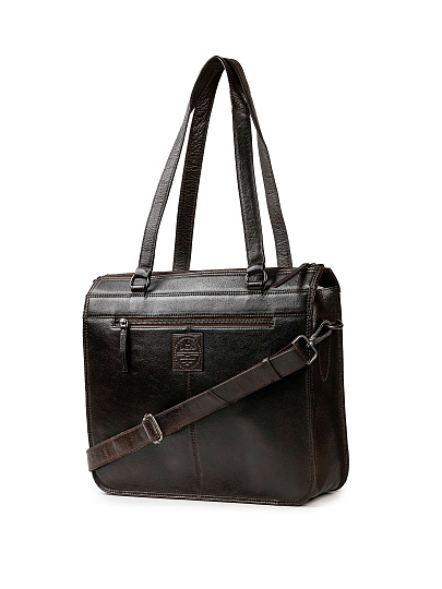 Женская сумка Dr.Koffer из натуральной кожи коричневая