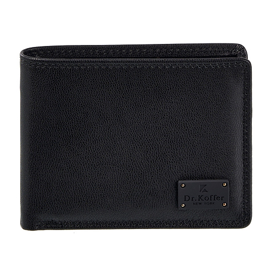 Портмоне Dr.Koffer из натуральной кожи черное