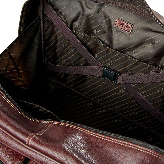 Сумка дорожная Dr.Koffer из натуральной кожи коричневая