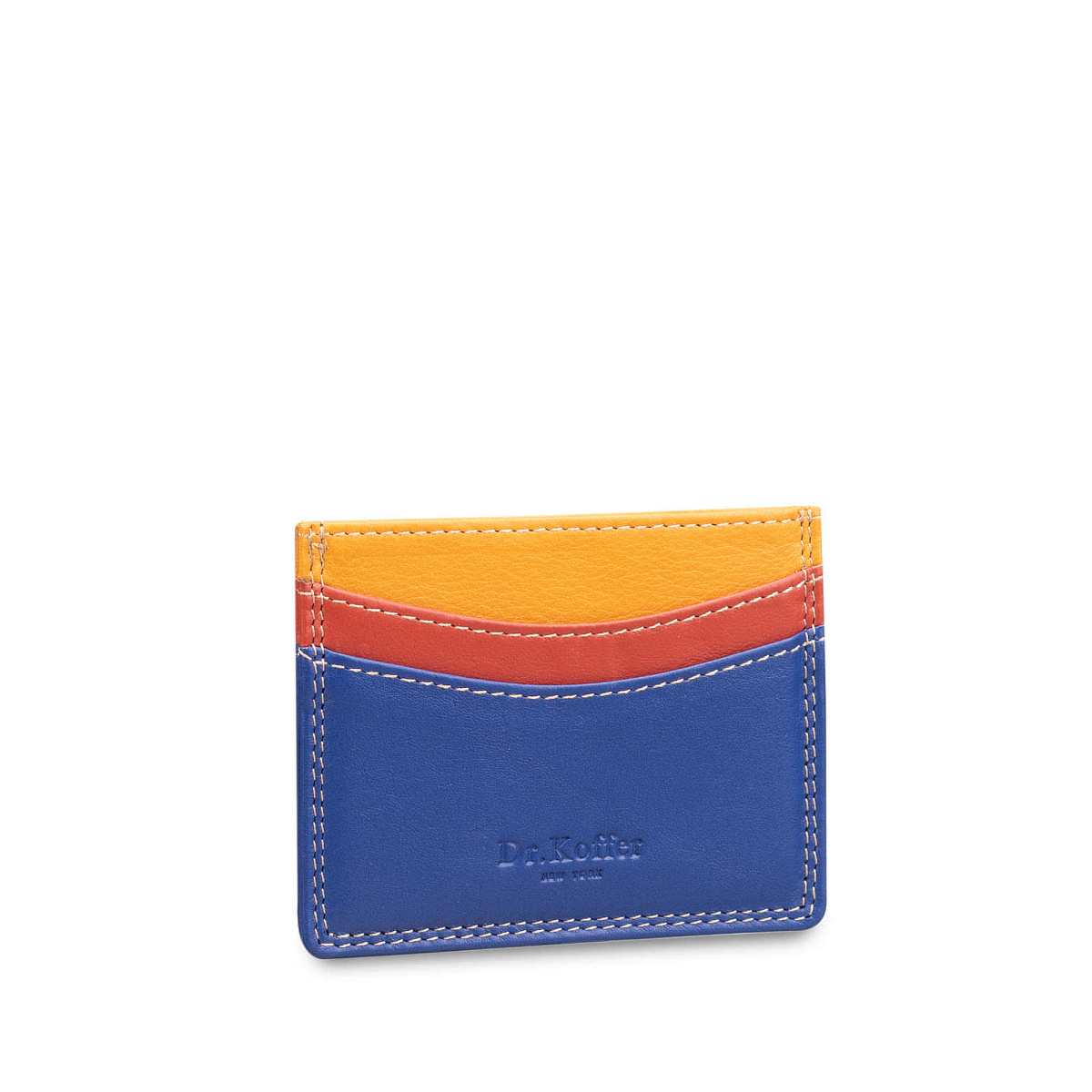 Кредитница Dr.Koffer из натуральной кожи синяя