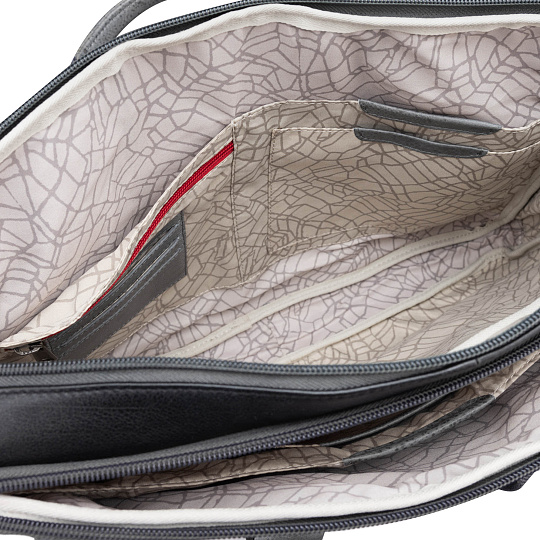 Деловая сумка Dr.Koffer из натуральной кожи черная