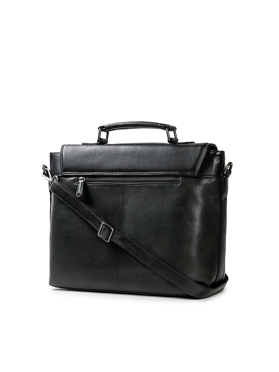 Портфель Dr.Koffer из натуральной кожи черный