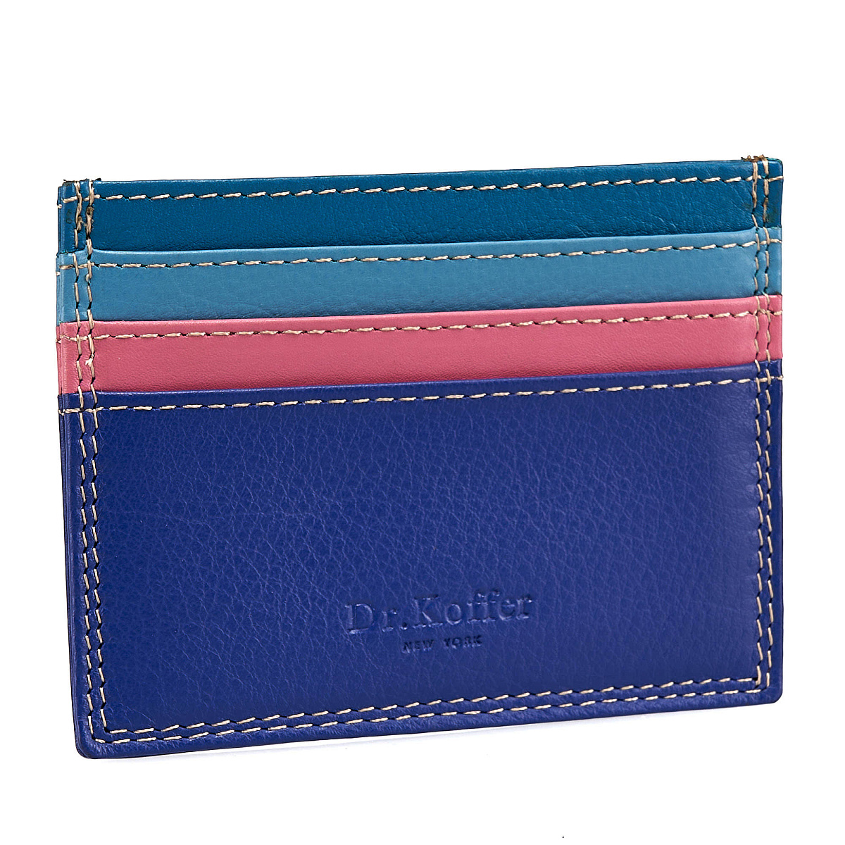 Кредитница Dr.Koffer из натуральной кожи синяя