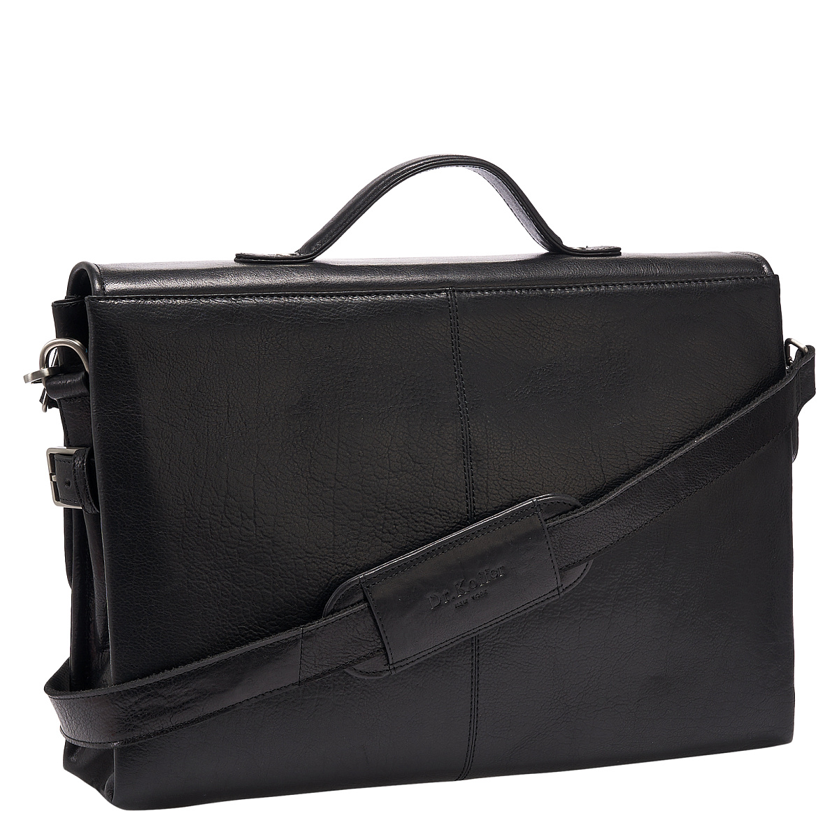 Портфель Dr.Koffer из натуральной кожи черный