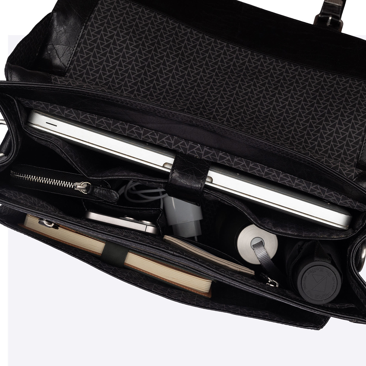 Портфель Dr.Koffer из натуральной кожи черный