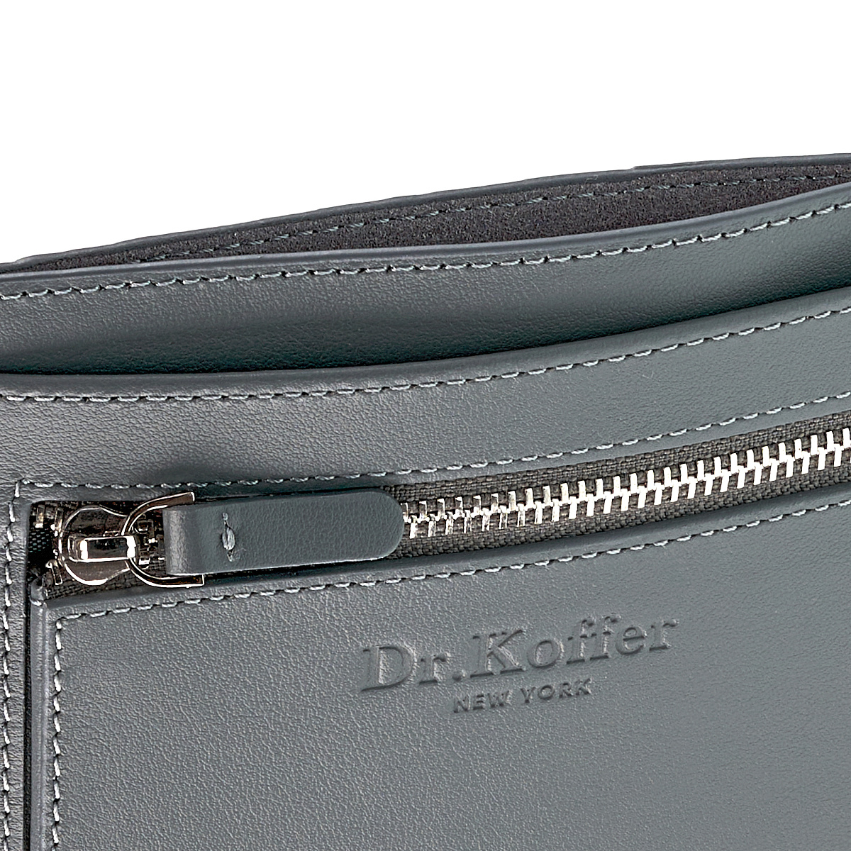 Кошелек Dr.Koffer из натуральной кожи серый