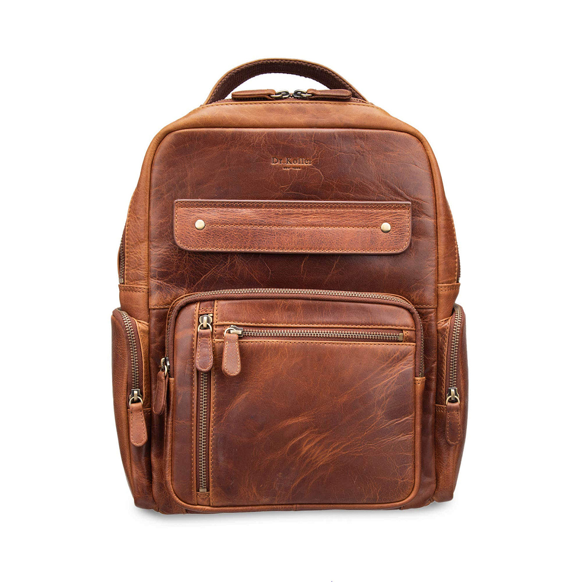 Рюкзак Dr.Koffer из натуральной кожи светло-коричневый