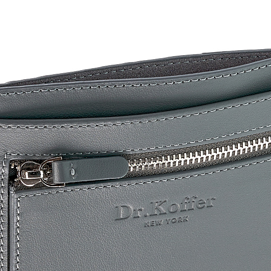 Кошелек Dr.Koffer из натуральной кожи серый