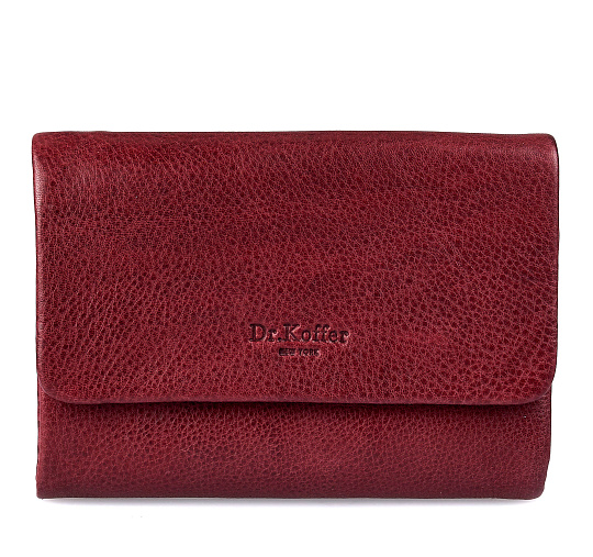 Портмоне Dr.Koffer из натуральной кожи бордовый