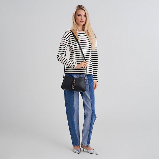 Женская сумка Dr. Koffer из натуральной кожи черная