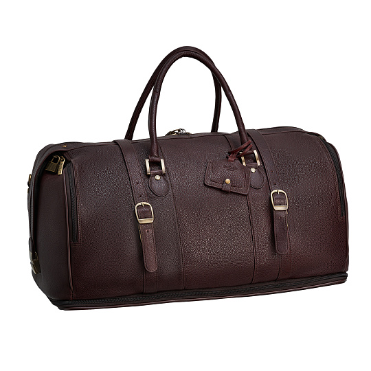 Сумка дорожная Dr.Koffer из натуральной кожи коричневая