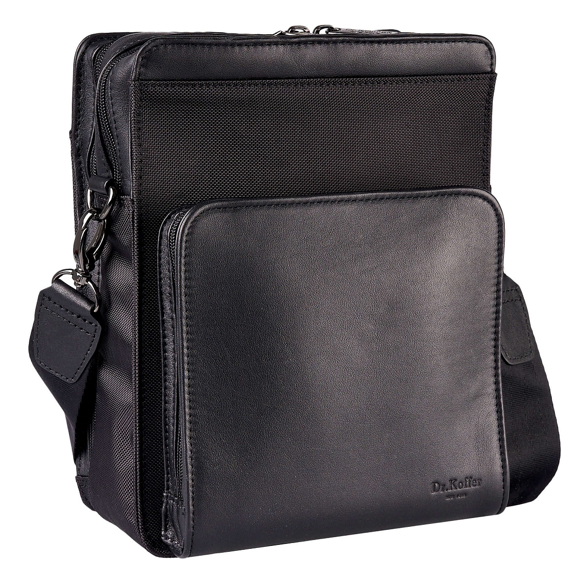 Сумка через плечо Dr.Koffer из натуральной кожи черная
