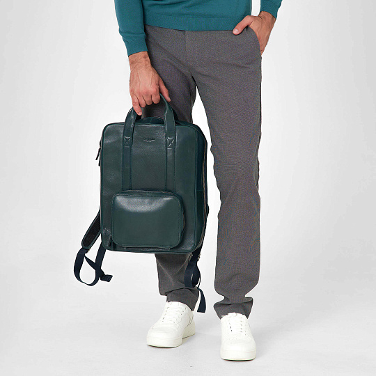 Рюкзак Dr.Koffer из натуральной кожи синий