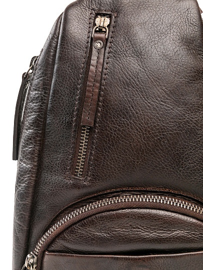 Рюкзак Dr.Koffer из натуральной кожи темно-коричневый