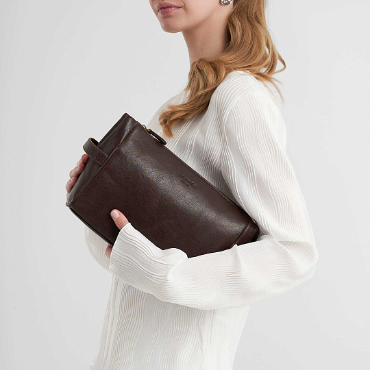 Несессер Dr.Koffer из натуральной кожи коричневый