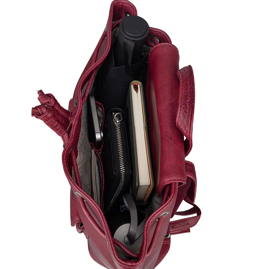 Рюкзак Dr.Koffer из натуральной кожи бордовый
