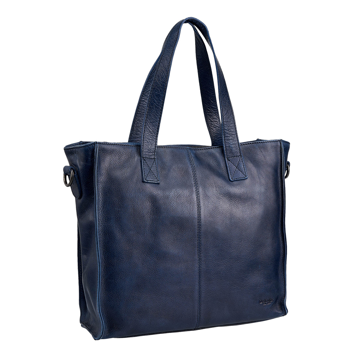 Деловая сумка Dr.Koffer из натуральной кожи синяя