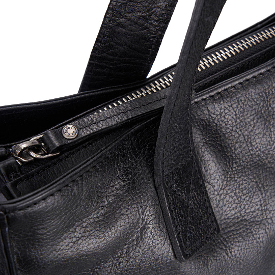 Деловая сумка Dr.Koffer из натуральной кожи черная