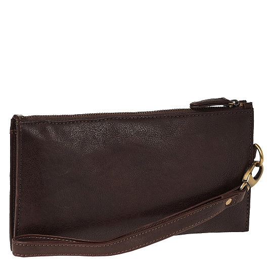 Сумка барсетка из натуральной кожи Dr. Koffer коричневая