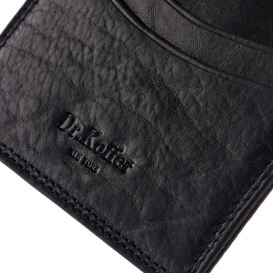 Кредитница Dr.Koffer из натуральной кожи черная