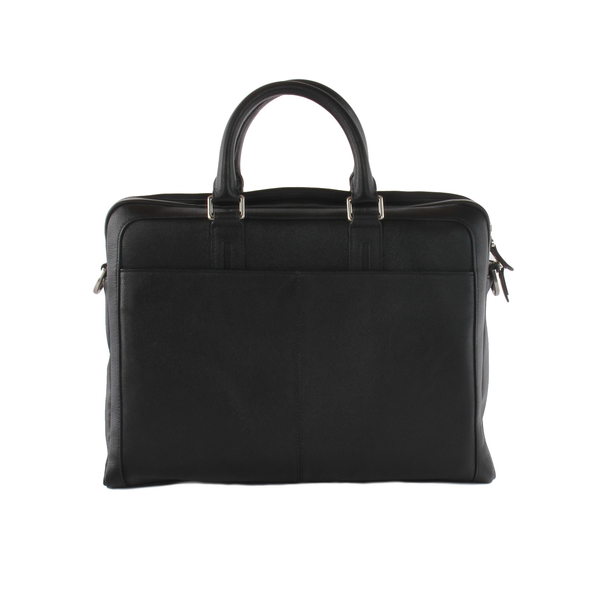 Деловая сумка Dr.Koffer из натуральной кожи черная