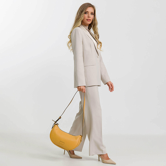 Женская сумка Dr. Koffer из натуральной кожи оранжевая