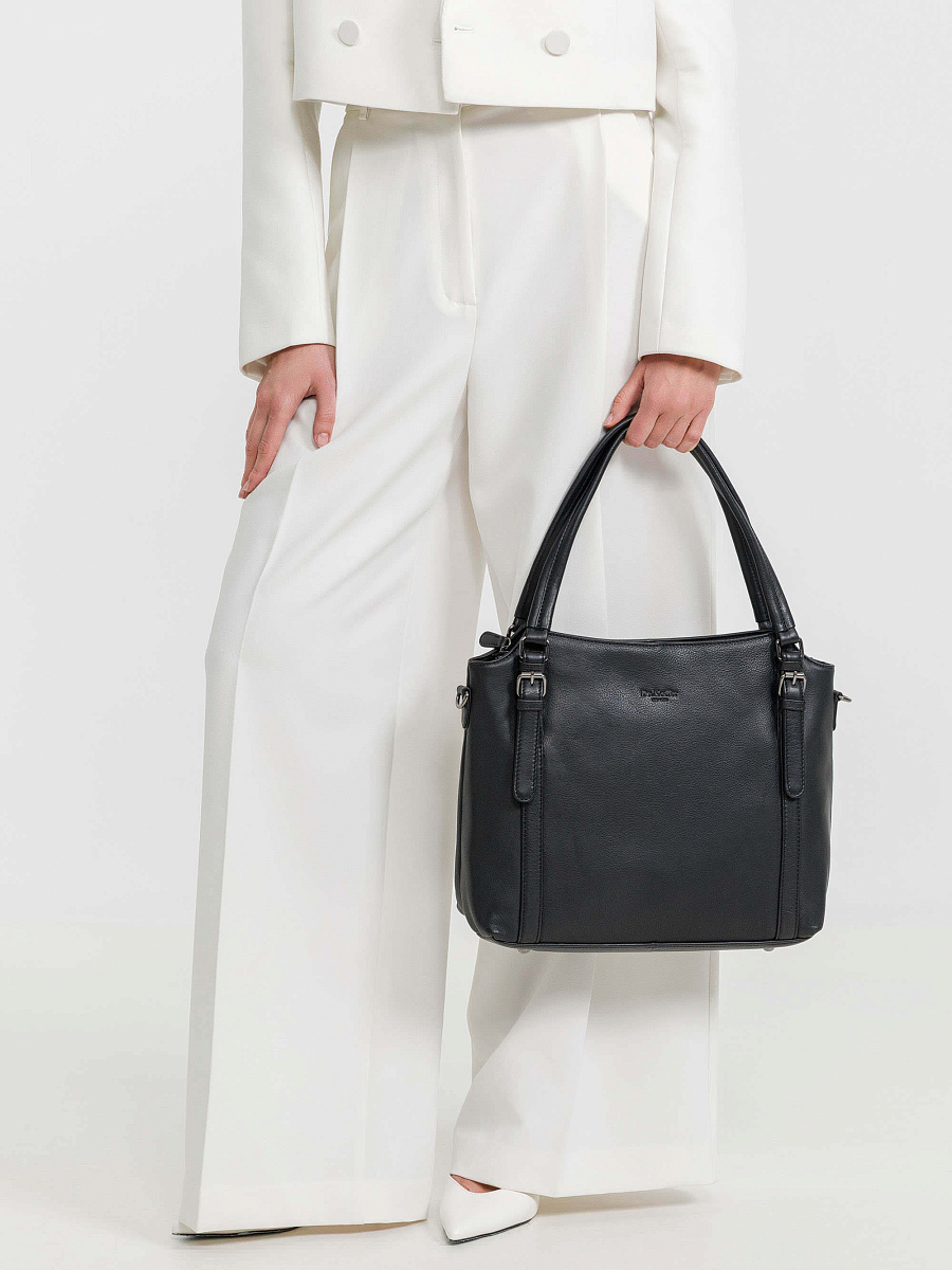 Женская сумка Dr.Koffer из натуральной кожи чёрная