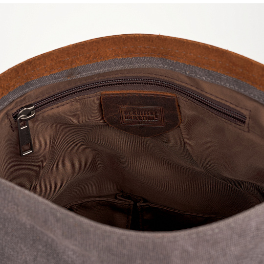 Сумка через плечо Dr.Koffer из канваса и натуральной кожи