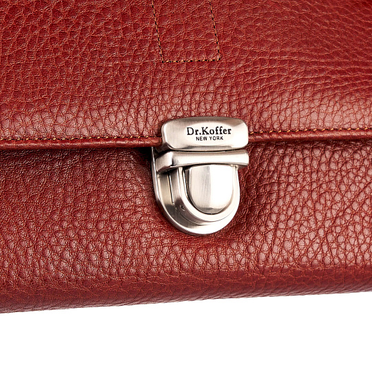 Сумка барсетка из натуральной кожи Dr. Koffer коричневая