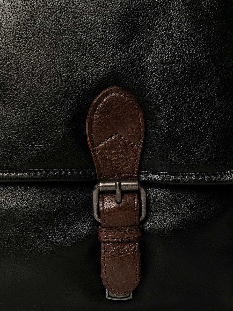 Портфель Dr.Koffer из натуральной кожи черный