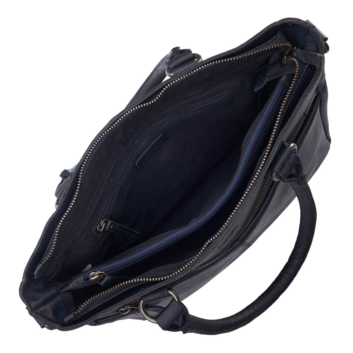 Деловая сумка Dr.Koffer из натуральной кожи синяя