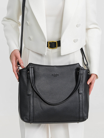 Женская сумка Dr.Koffer из натуральной кожи чёрная