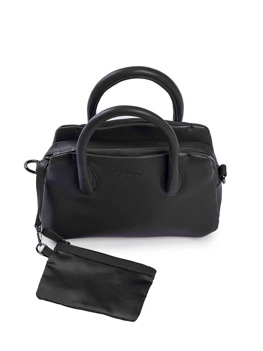 Женская сумка Dr.Koffer из натуральной кожи черная
