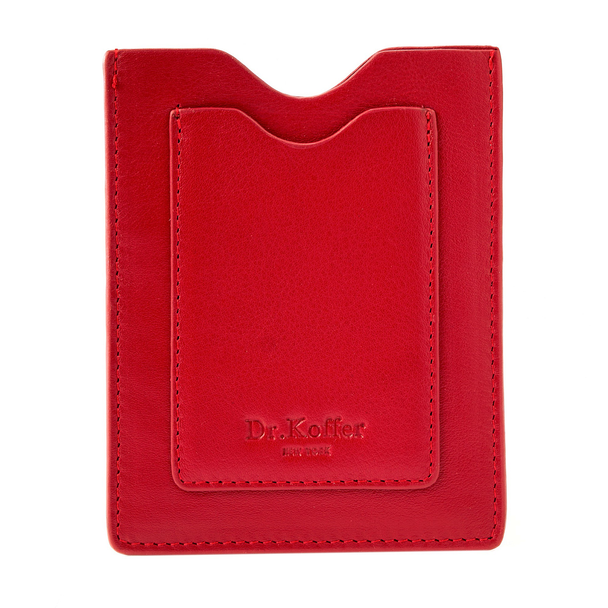 Кредитница Dr.Koffer из натуральной кожи красная