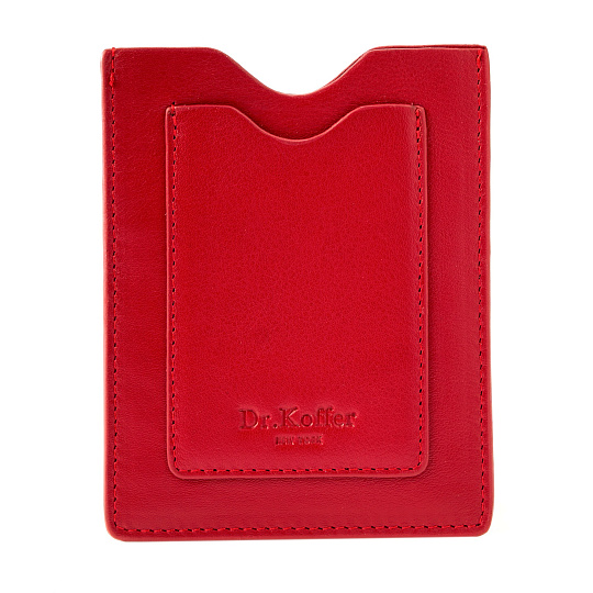 Кредитница Dr.Koffer из натуральной кожи красная