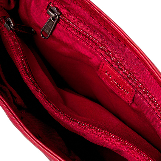 Сумка через плечо Dr.Koffer из натуральной кожи красная