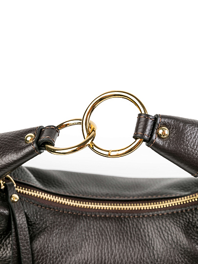 Женская сумка Dr.Koffer из натуральной кожи темно-коричневая