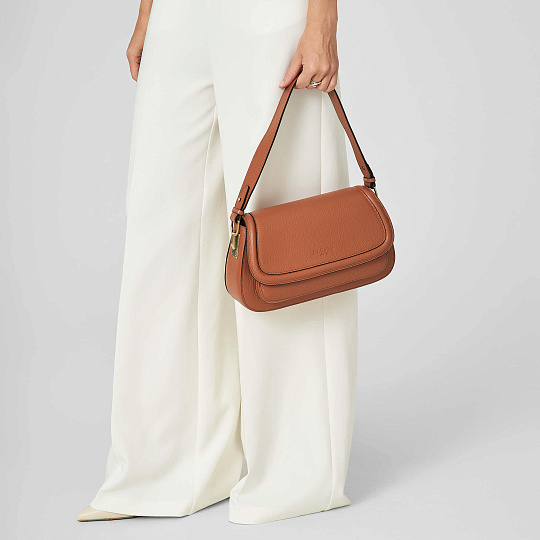 Женская сумка Dr.Koffer из натуральной кожи коричневая