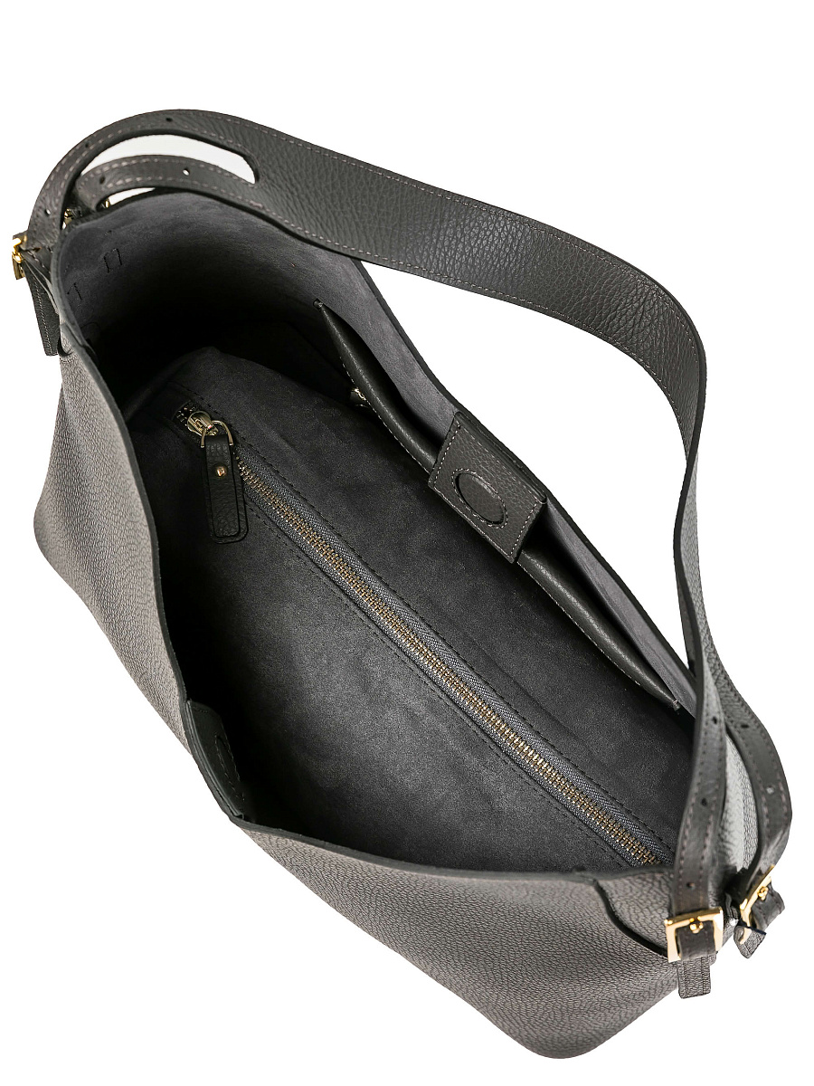 Женская сумка Dr.Koffer из натуральной кожи серая