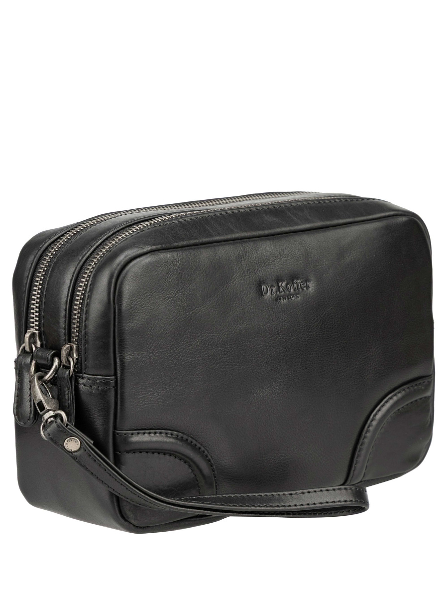 Сумка-визитка Dr. Koffer из натуральной кожи черная
