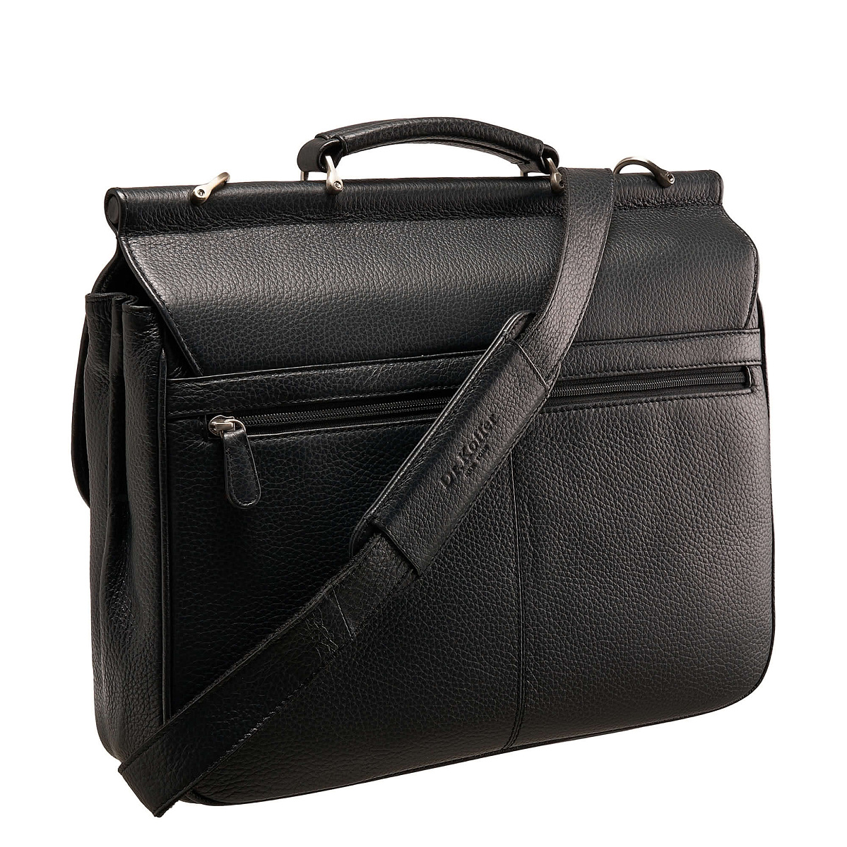 Портфель Dr.Koffer из натуральной кожи черный