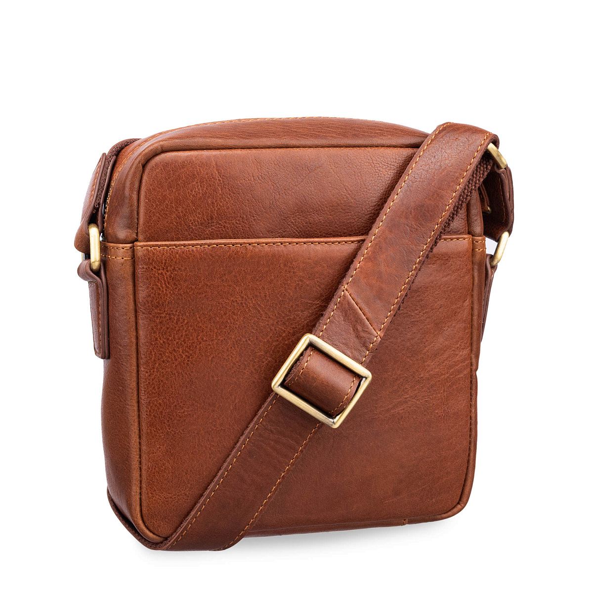 Сумка через плечо Dr.Koffer из натуральной кожи коричневая