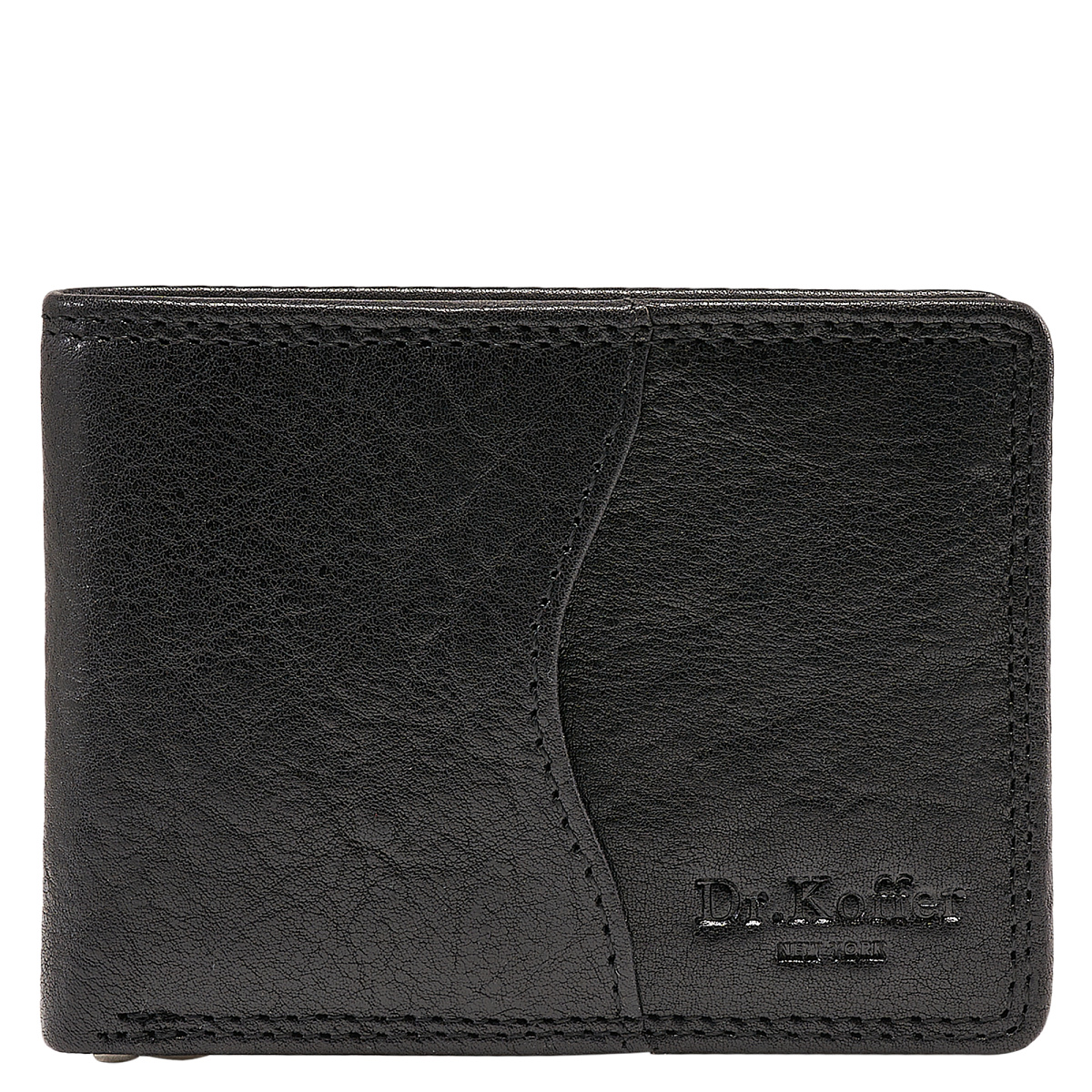 Зажим для денег Dr.Koffer из натуральной кожи черный