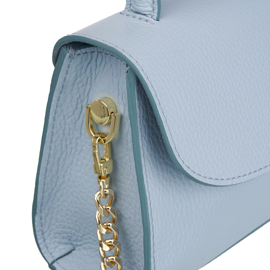 Женская сумка Dr. Koffer из натуральной кожи голубая