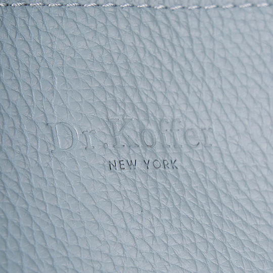 Женская сумка Dr. Koffer из натуральной кожи голубая