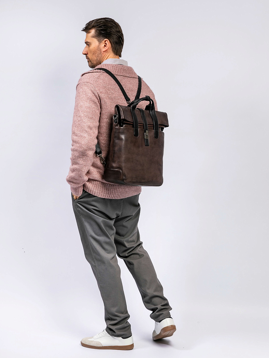 Рюкзак Dr. Koffer из натуральной кожи коричневый